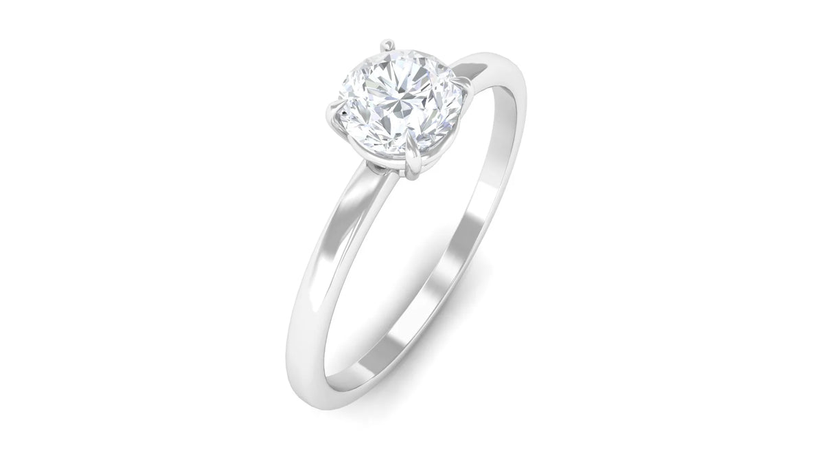 925 Sterling Silver Lab Grown Diamond Solitaire Ring V7606