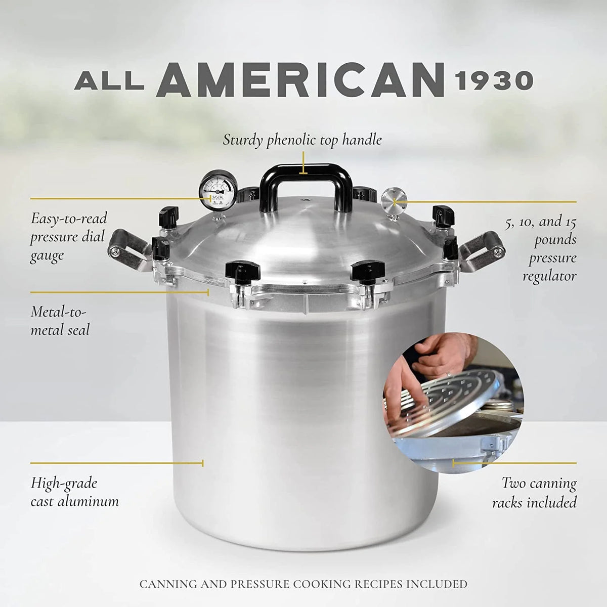 41.5qt Gray Pressure Cooker and Canner Y76222