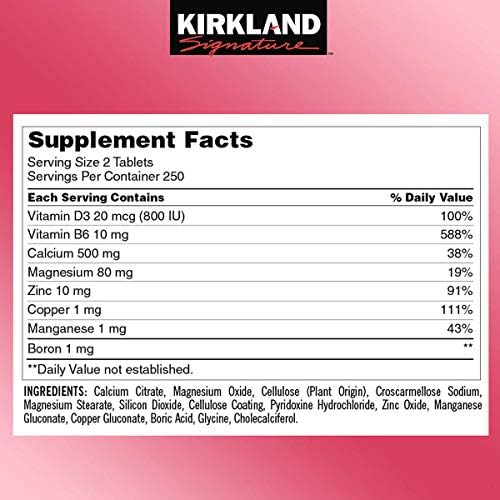 Calcium Citrate Magnesium and Zinc, 500 Tablets D69101