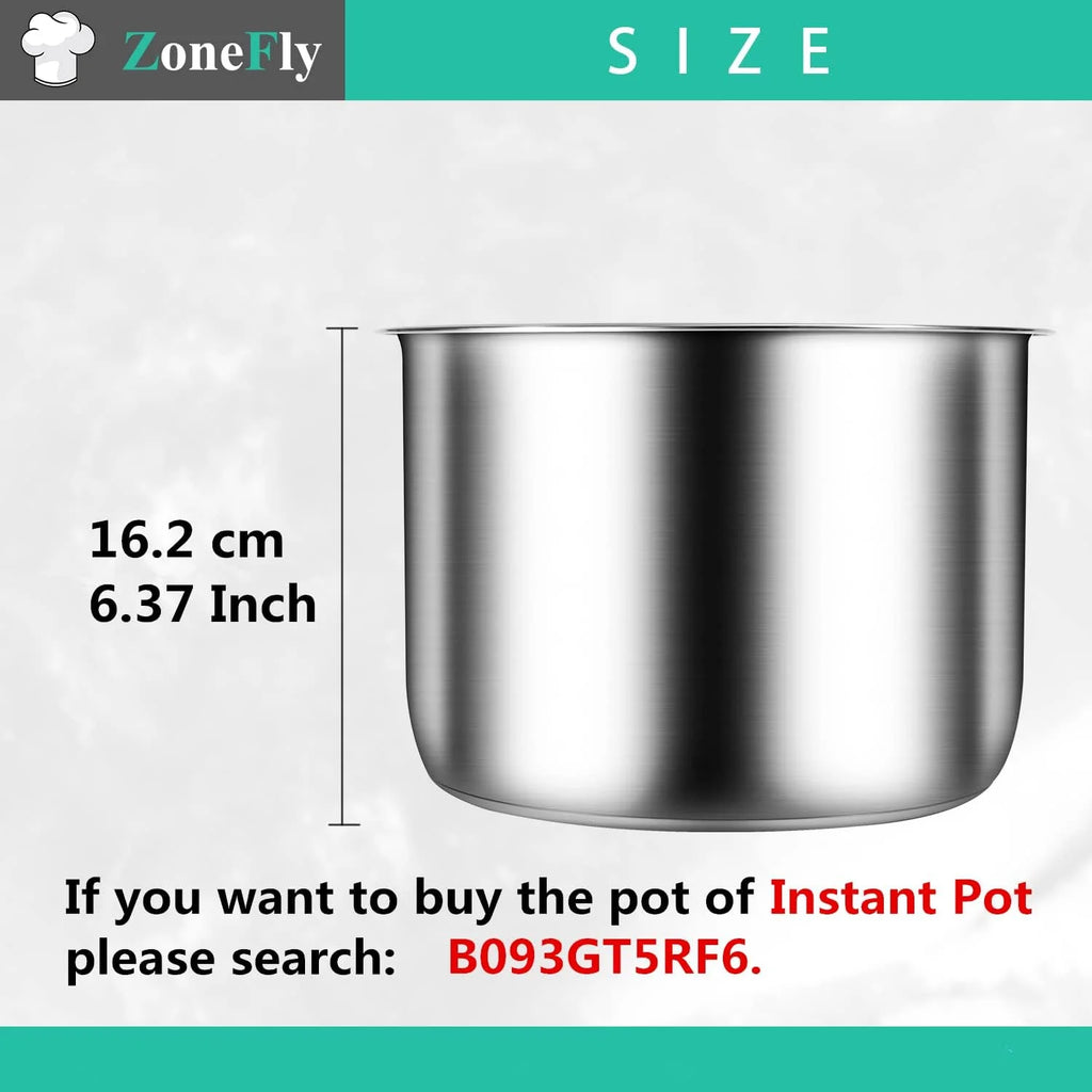 6 Qt Stainless Steel Inner Pot for 6 Quart Pressure Cooker V734