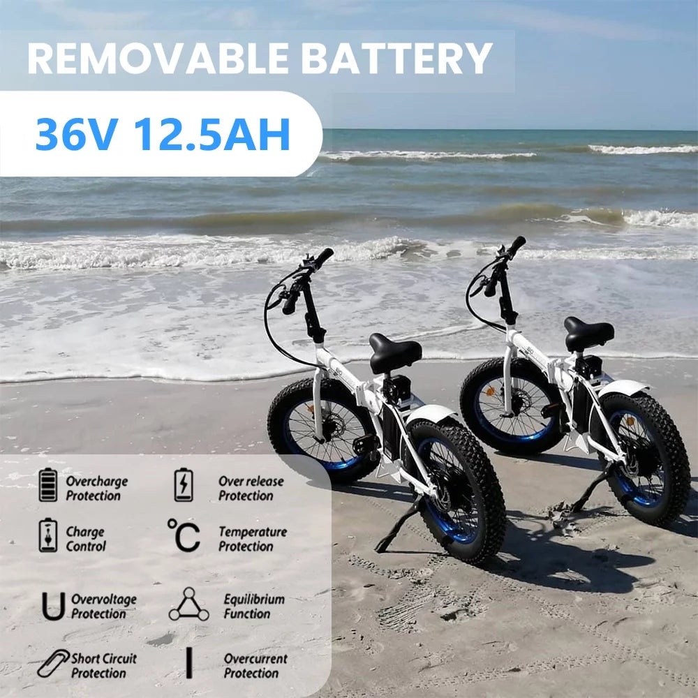 20 Fat Tire Folding Electric Bike 500W 36V M1862