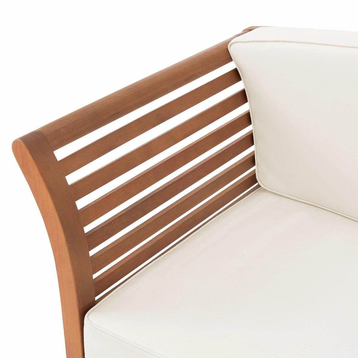 Eucalyptus Wood Outdoor Bench with Cushions T488087