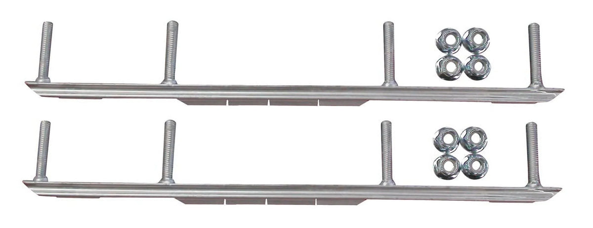 Green Razor Snowmobile Skis with 4.5" Shaper Bars Complete Kit I119879