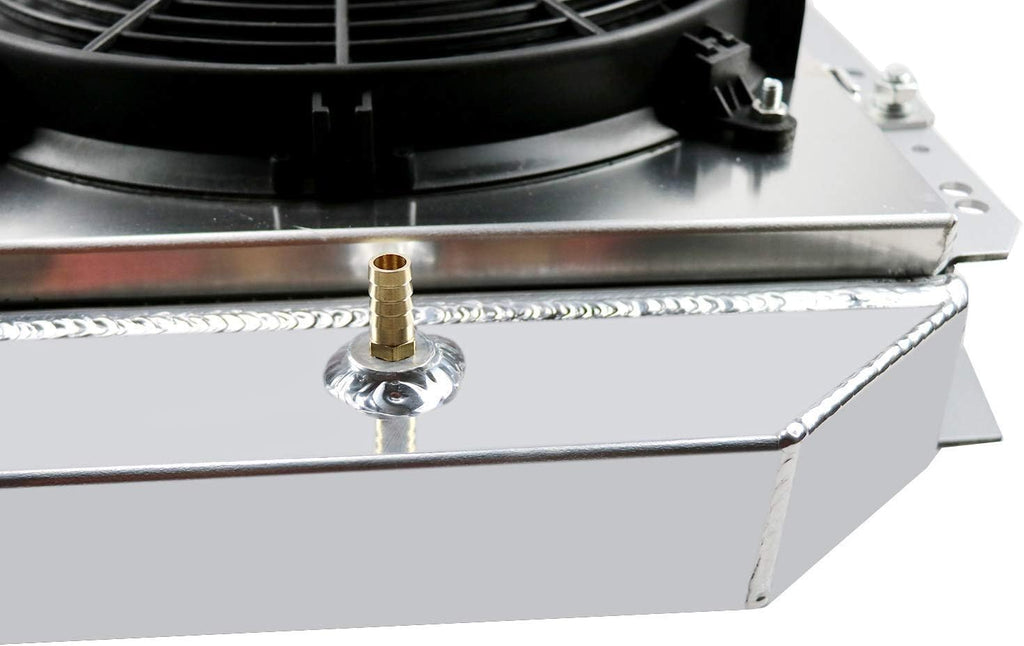 3 Row Core Aluminum Radiator with Shroud and 2X12'' Fan S855