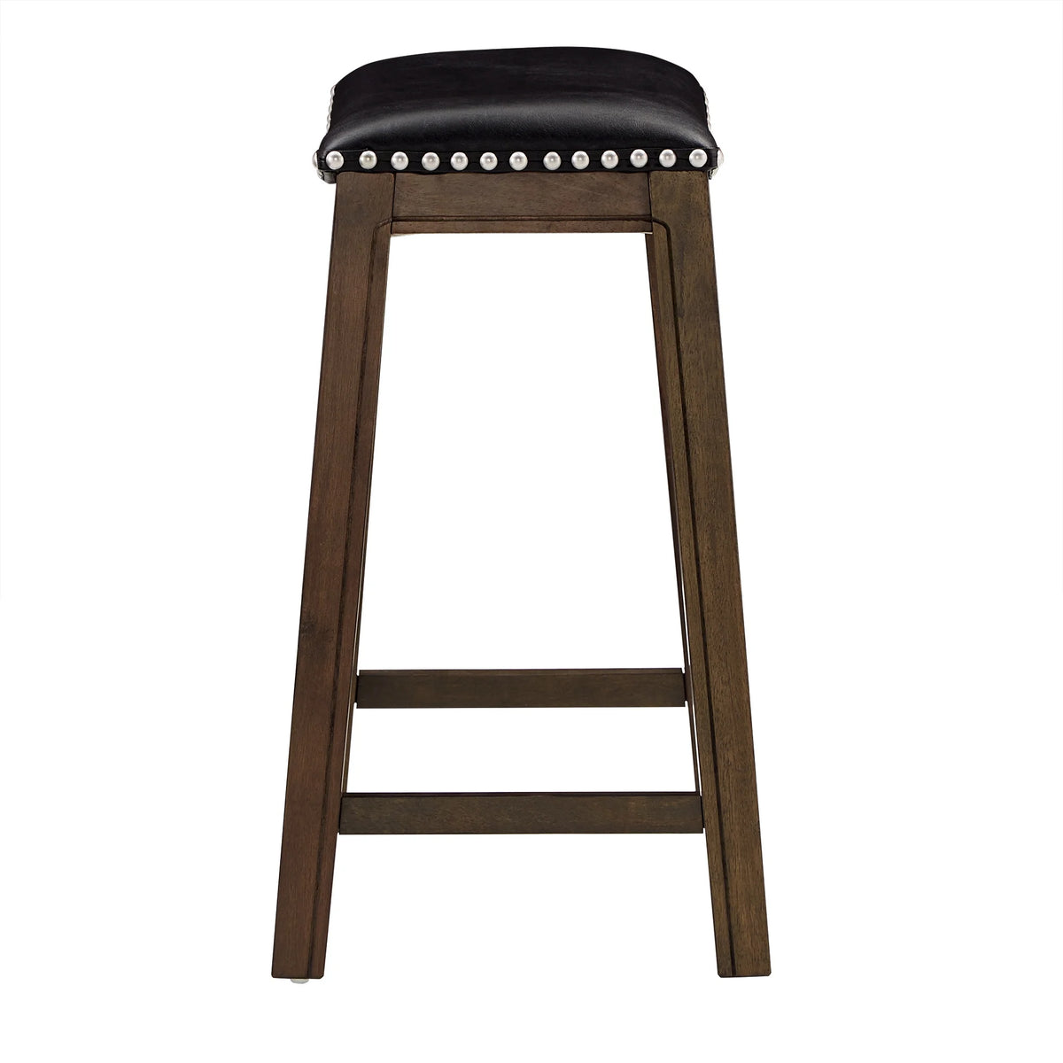 Black Faux Leather Backless Counter Height Stool M270173