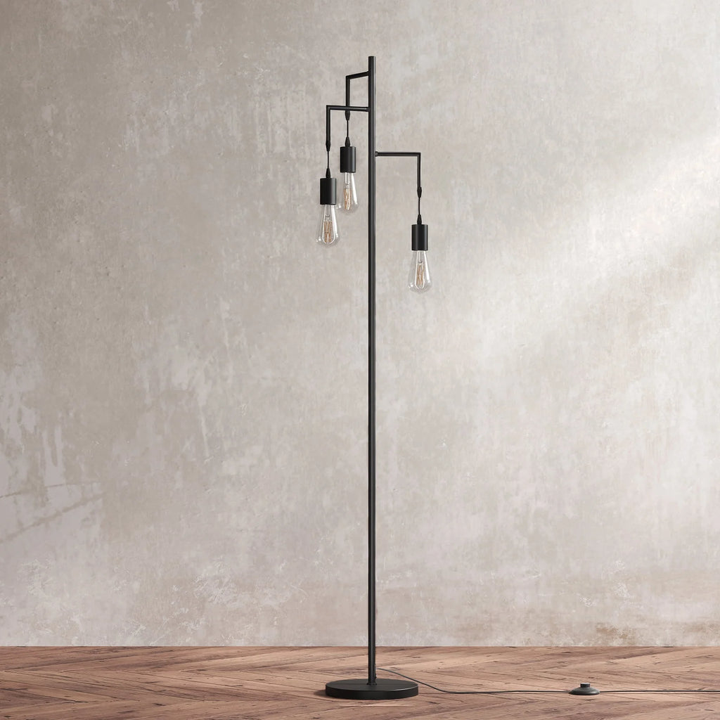 3 Light Black Floor Lamp K124535