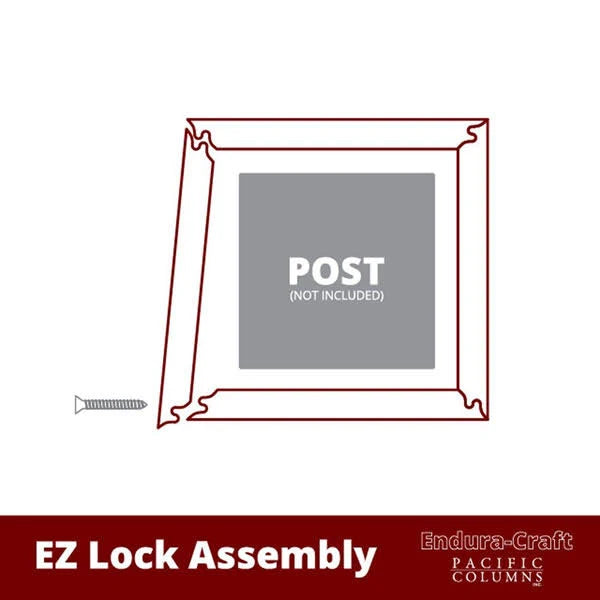 24x22W x 4&H Craftsman Square Tapered Raised Panel Column with Standard Capital & Base I781072