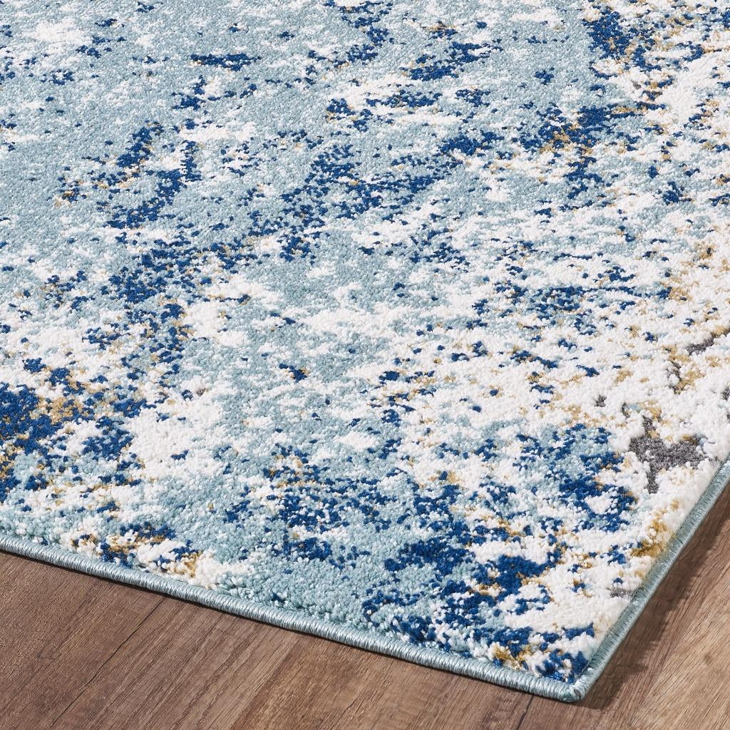 Modern Abstract Area Rug Blue 2x3 M921