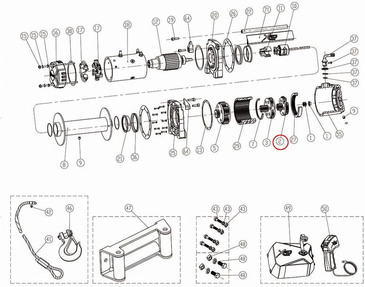 Winch Input Gear Carrier Assembly U64532