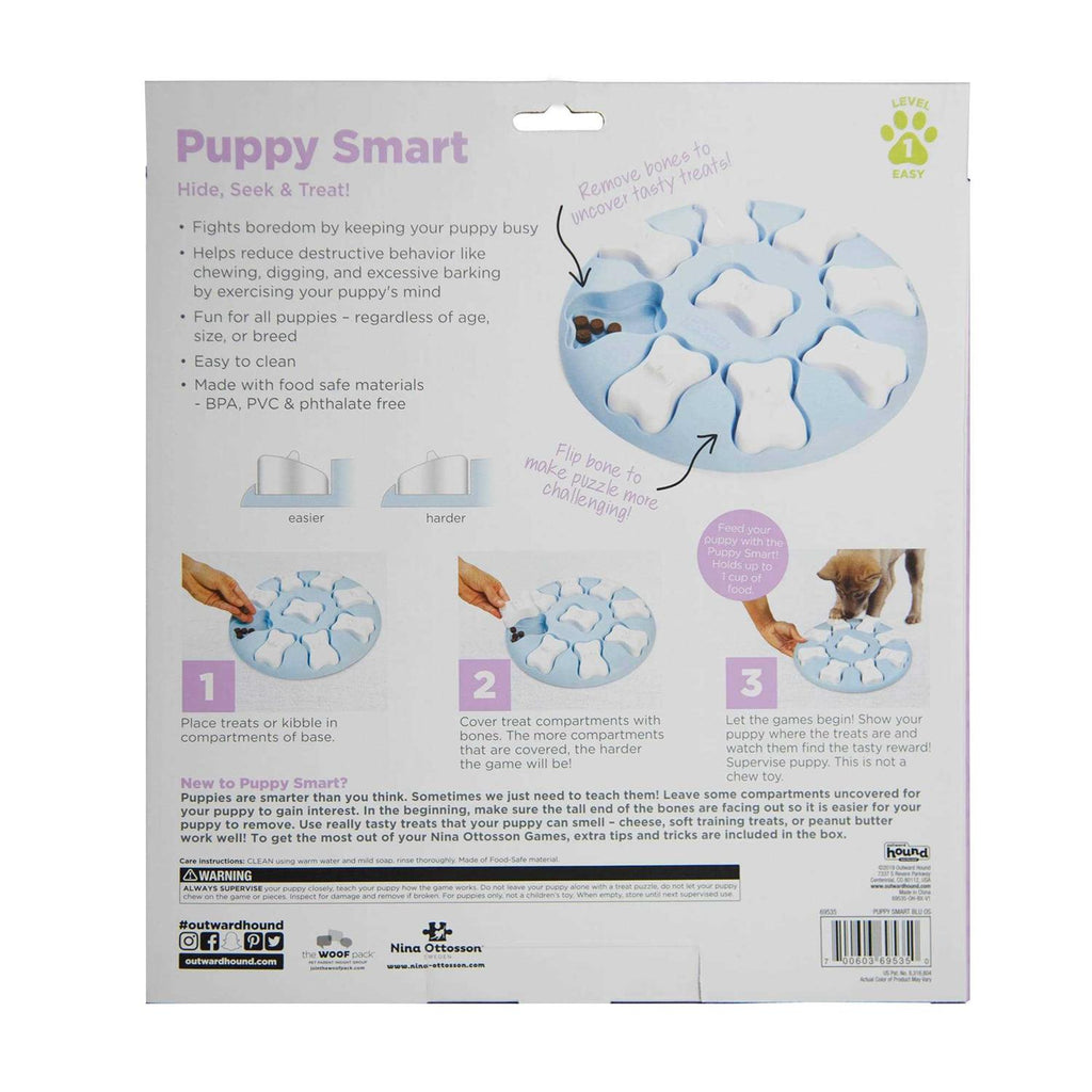 Blue Interactive Treat Puzzle Dog Toy Z323