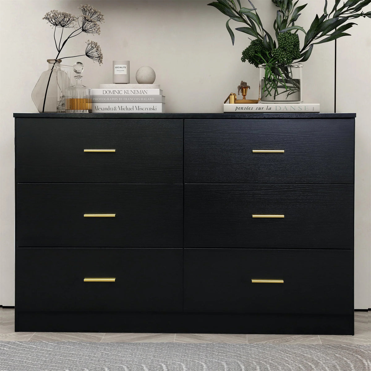 White 6 Drawer Dresser V942