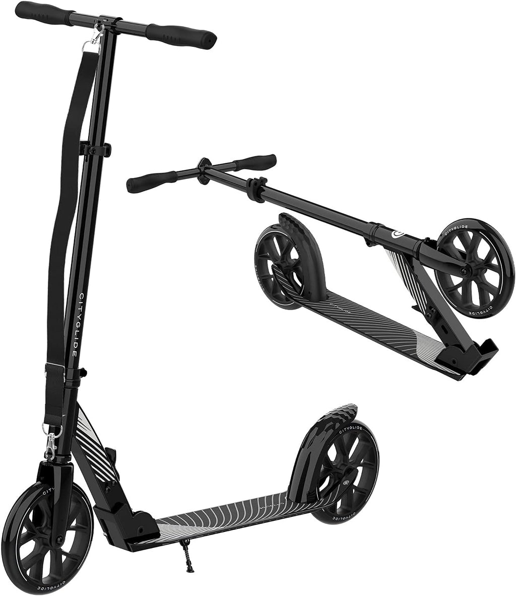 Foldable Lightweight Kick Scooter with Carry Strap and Kickstand A81465