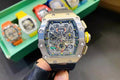 Skeleton Dial White Bezel Black Rubber Strap K905989