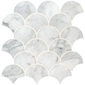 Polished Marble Mesh-Mounted Mosaic Tile Y6619