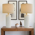 Ceramic Table Lamps Set of 2 White 24.5" Q57030