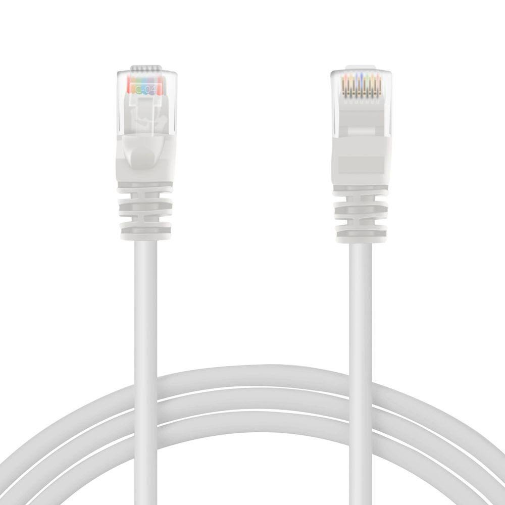 24-Pack Cat 6 Snagless Ethernet Cable 6 Feet White U7199