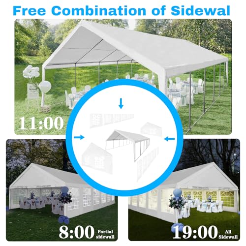 20x40Ft Heavy Duty Outdoor Canopy Tent with Storage Bags Q662