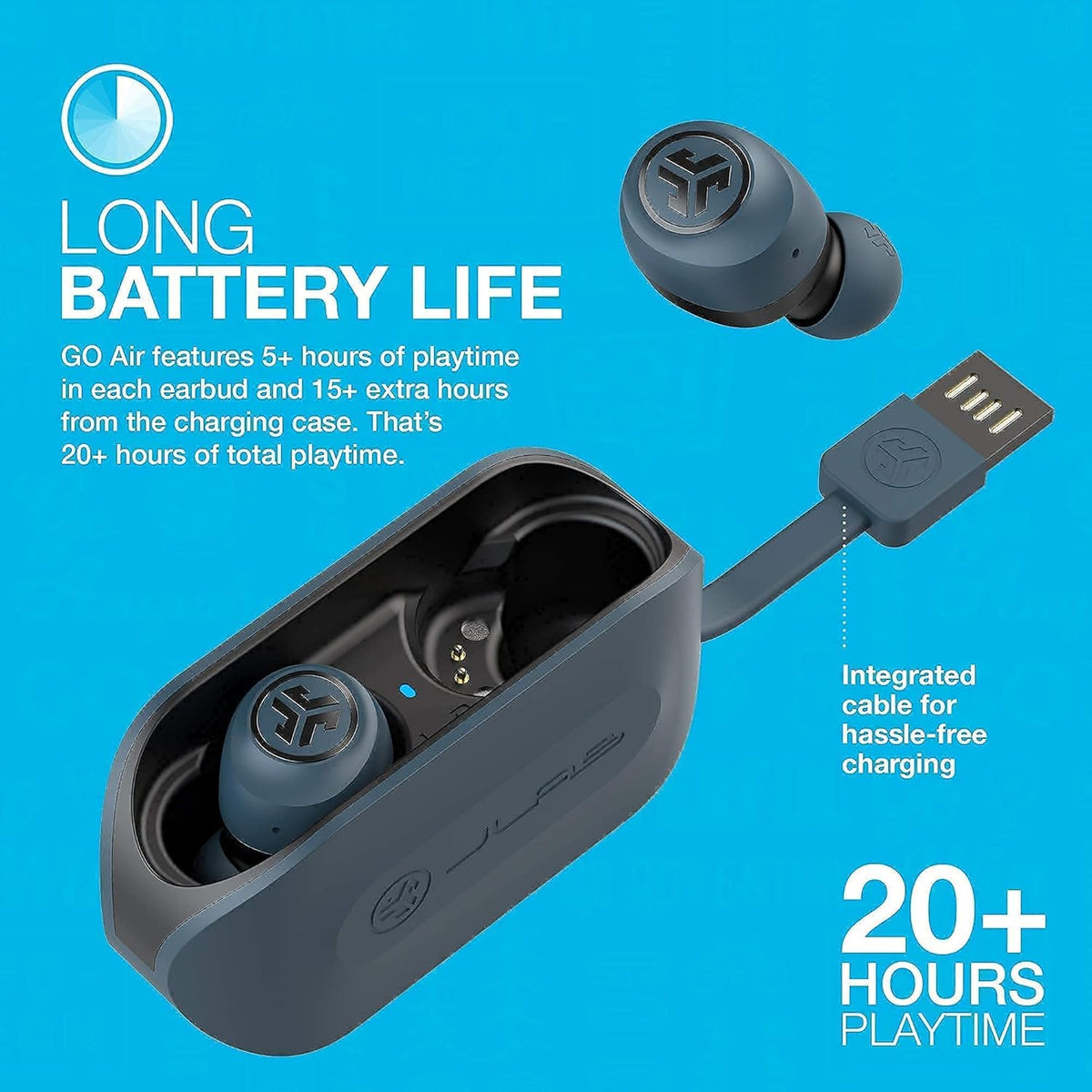 Navy True Wireless Bluetooth Earbuds with Charging Case D84627