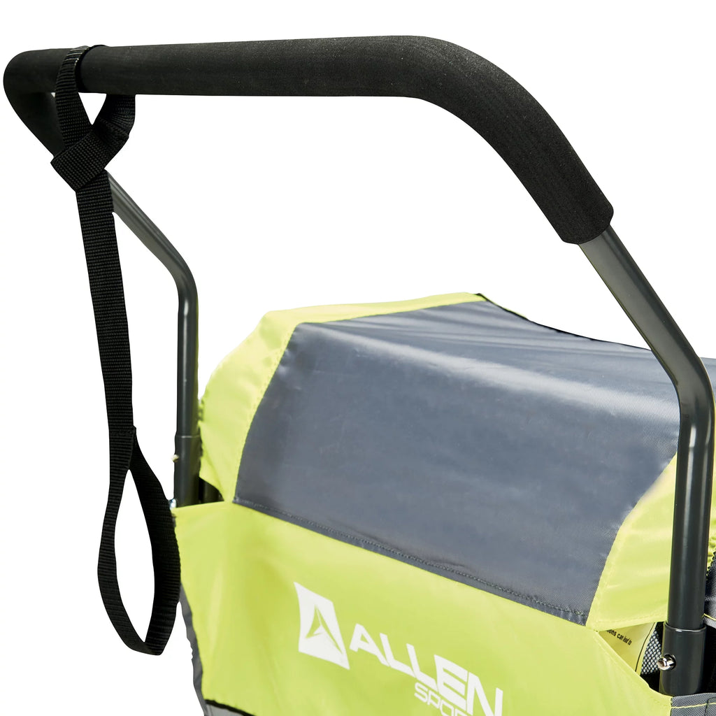 2-Child Bicycle Trailer & Stroller, 100 lbs, Green U377