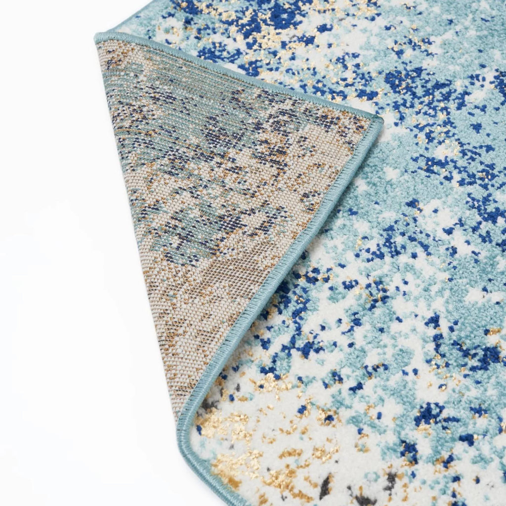 Modern Abstract Area Rug Blue 2x3 M921
