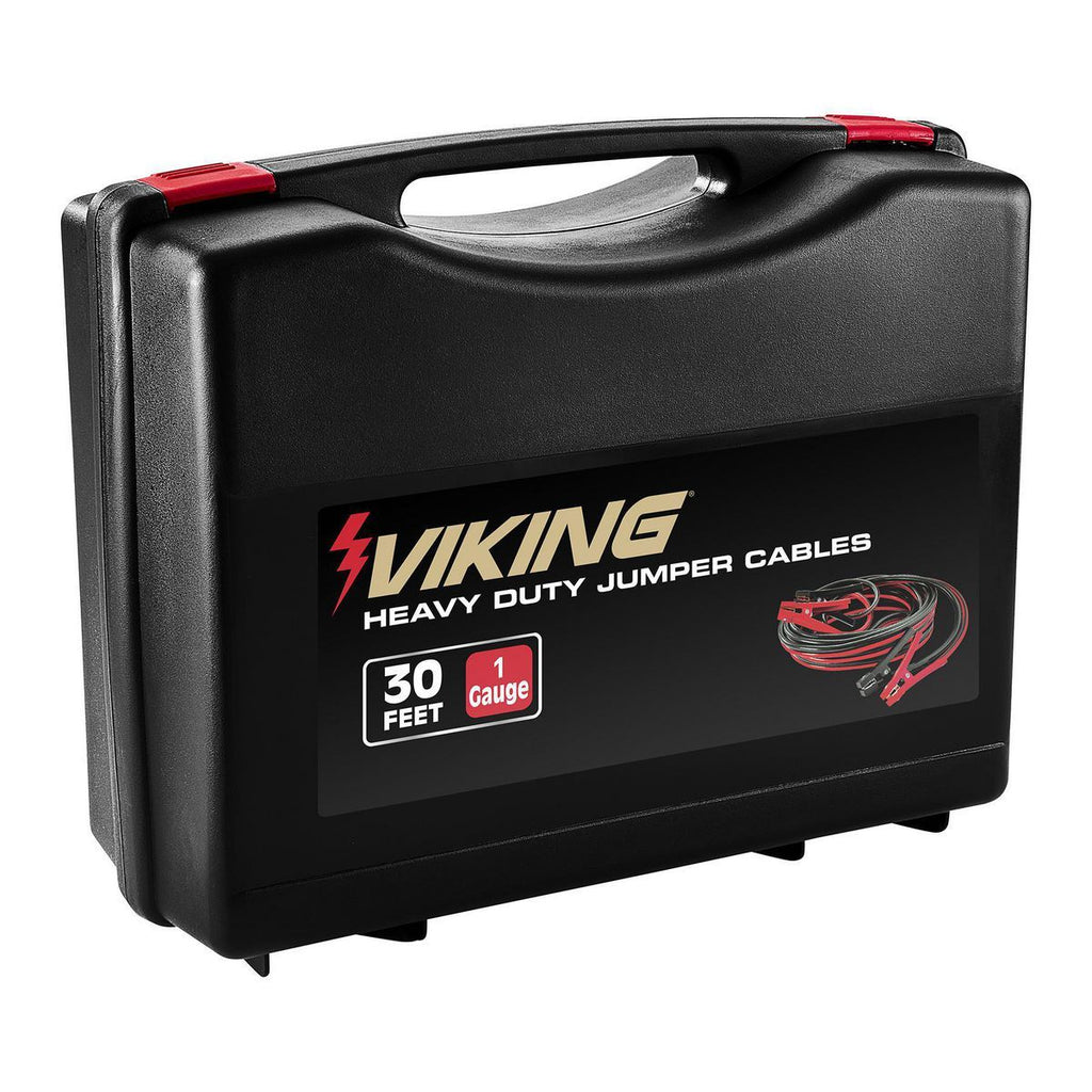 30 ft. 1 Gauge Heavy Duty Jumper Cables with Storage Case X49213