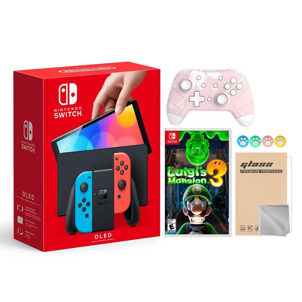 Nintendo Switch OLED Model Neon Red & Blue Joy Con 64GB Console B95099