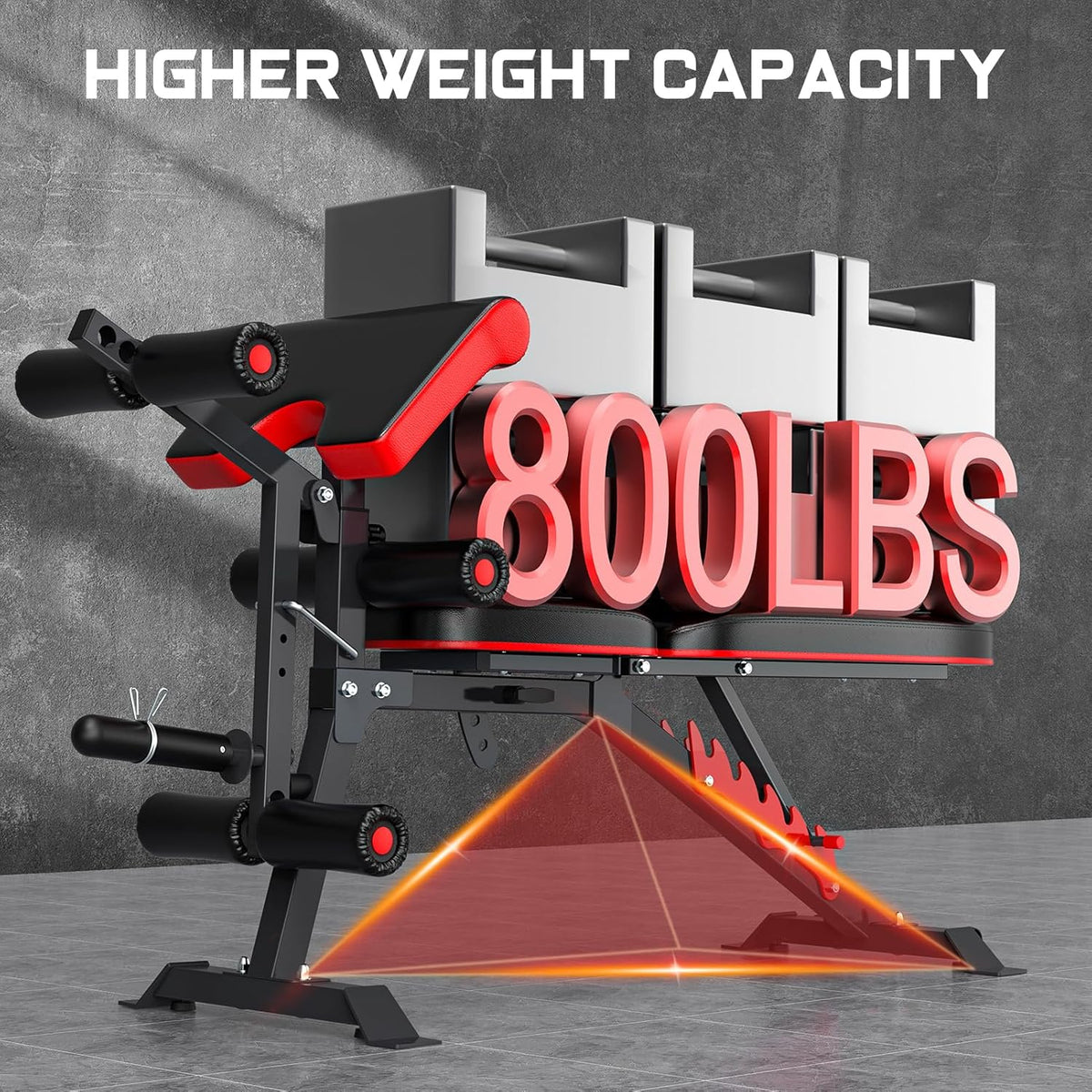 Adjustable Weight Bench with Leg Extension and Preacher Pad S57667