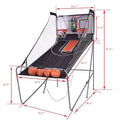 Indoor Basketball Arcade Game Double Electronic Hoops 2 Player with 4 Balls E4596