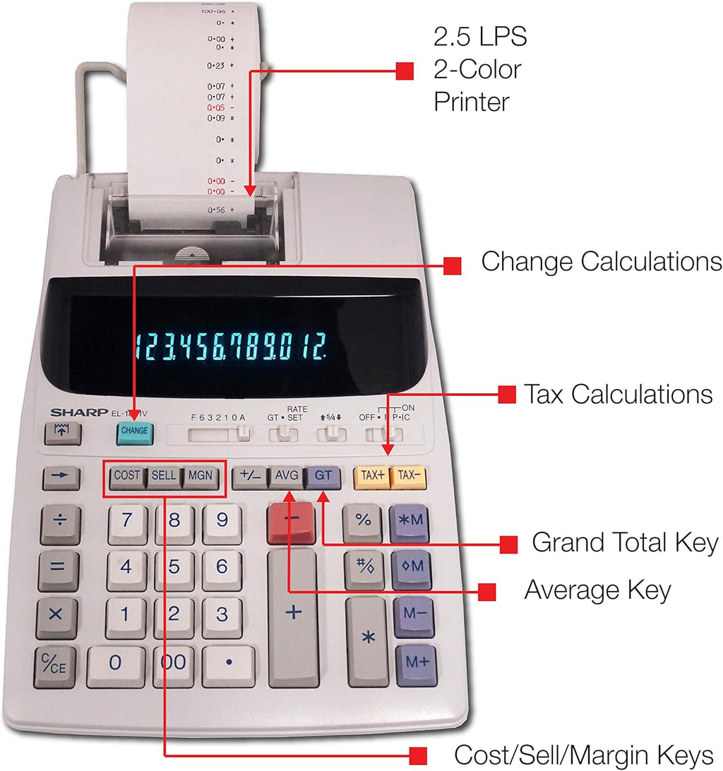 Two-Color Printing Calculator 4 Black/Red Pack of 2 S92772
