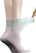 5 Pairs Women's Quarter Breathable Diabetic Socks with Seamless Toe and Cushion Sole L510