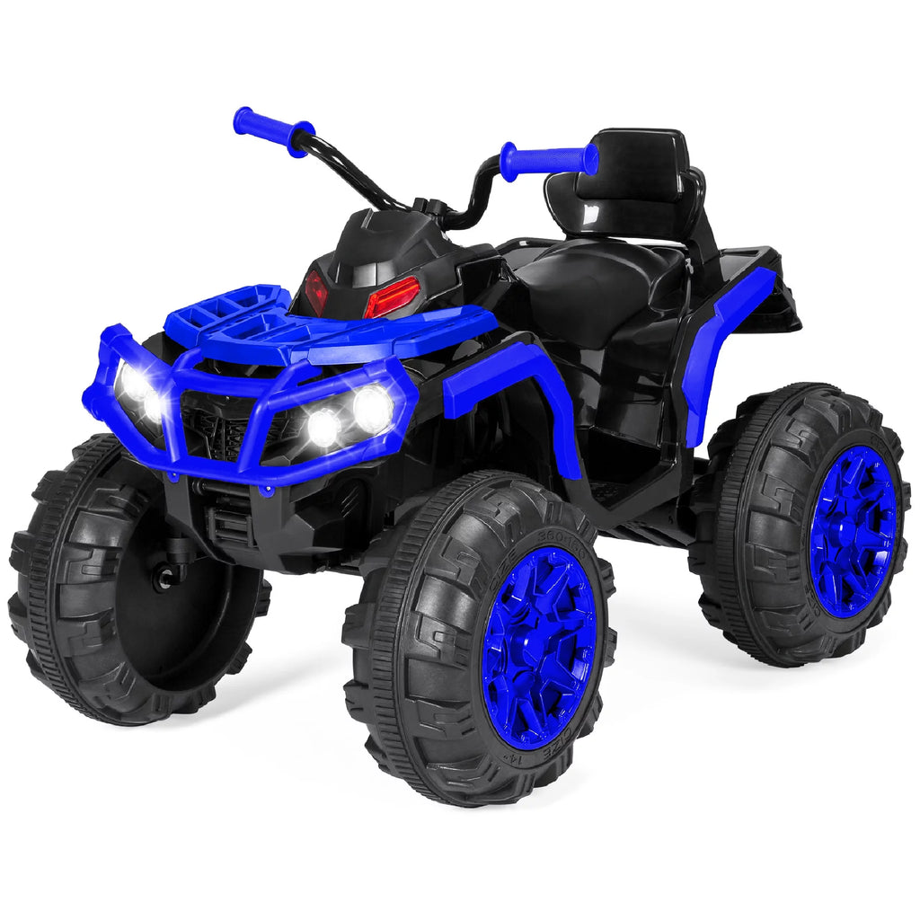 12V Kids Ride-On ATV Quad with Bluetooth, LED Lights - Black K393581
