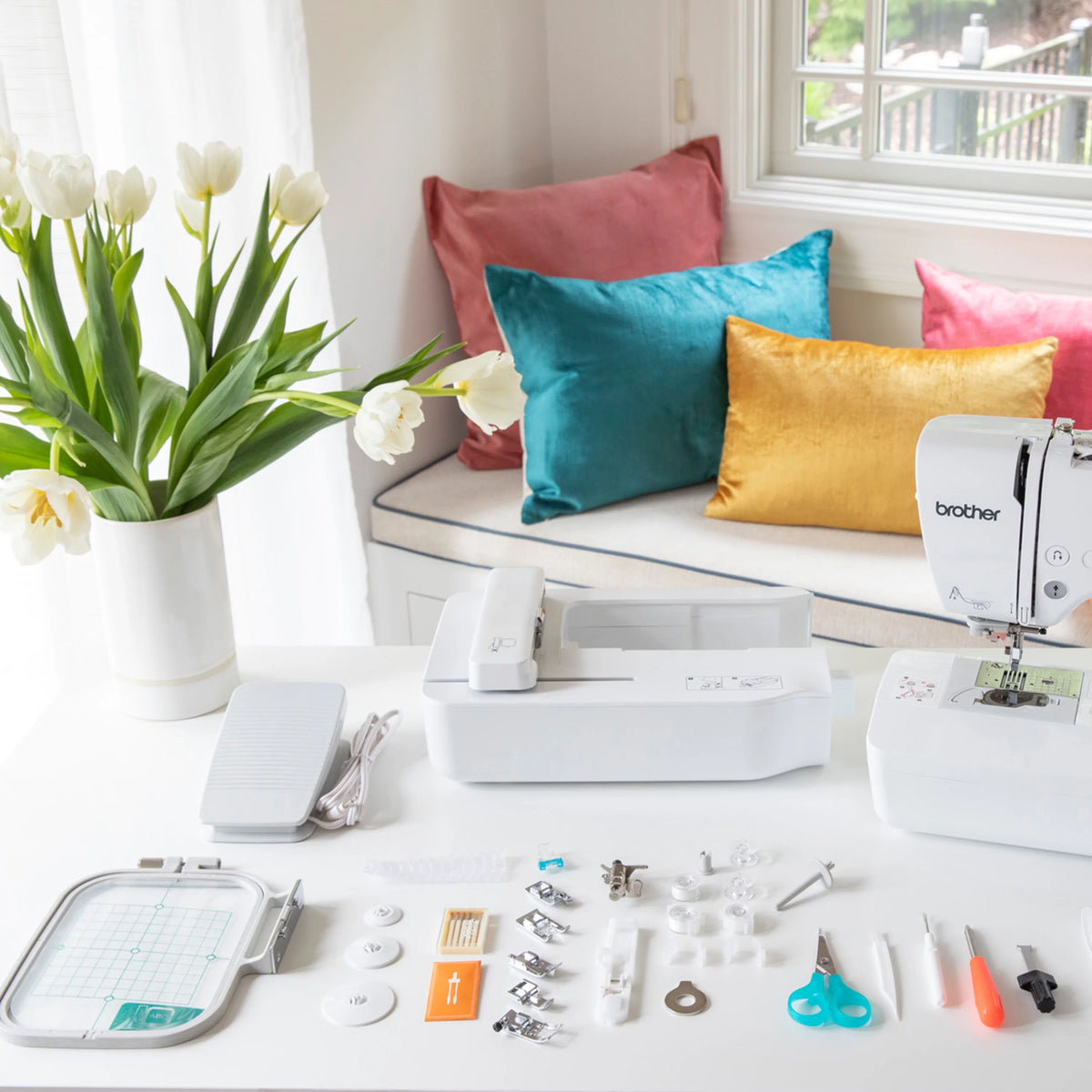 Computerized Sewing & Embroidery Machine with Built-in Designs & Wireless Connectivity L658622