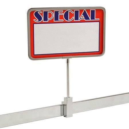 Rectangular Chrome Magnetic 7 inch x 11 inch Sign Holder 5 Pack A7634