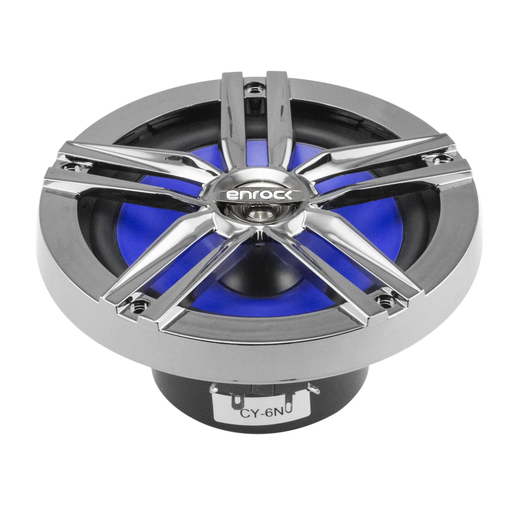 Marine Receiver Stereo with 2-Way 180W 6.5" Loud-SPKR, 3-Pairs, Antenna, 4-Chan Amplifier & 50' 16G SPKR Wire Q987197