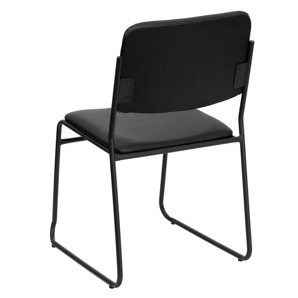 Black Stacking Chair with Sled Base L990