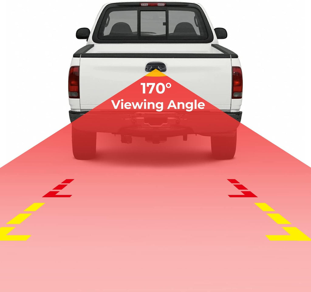 Backup Camera Compatible with 1997-2003 F150 1998-2007 F250 F350 F450 F550 Tailgate Handle Reverse Camera N8694