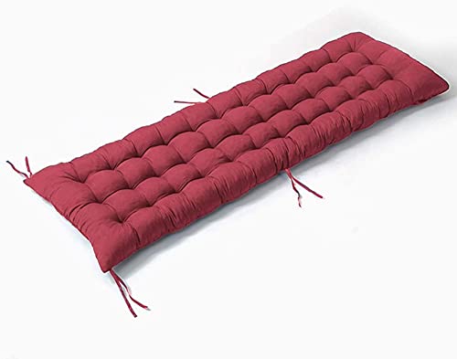 Red 48 inch Thicken Washable Patio Bench Cushion C965