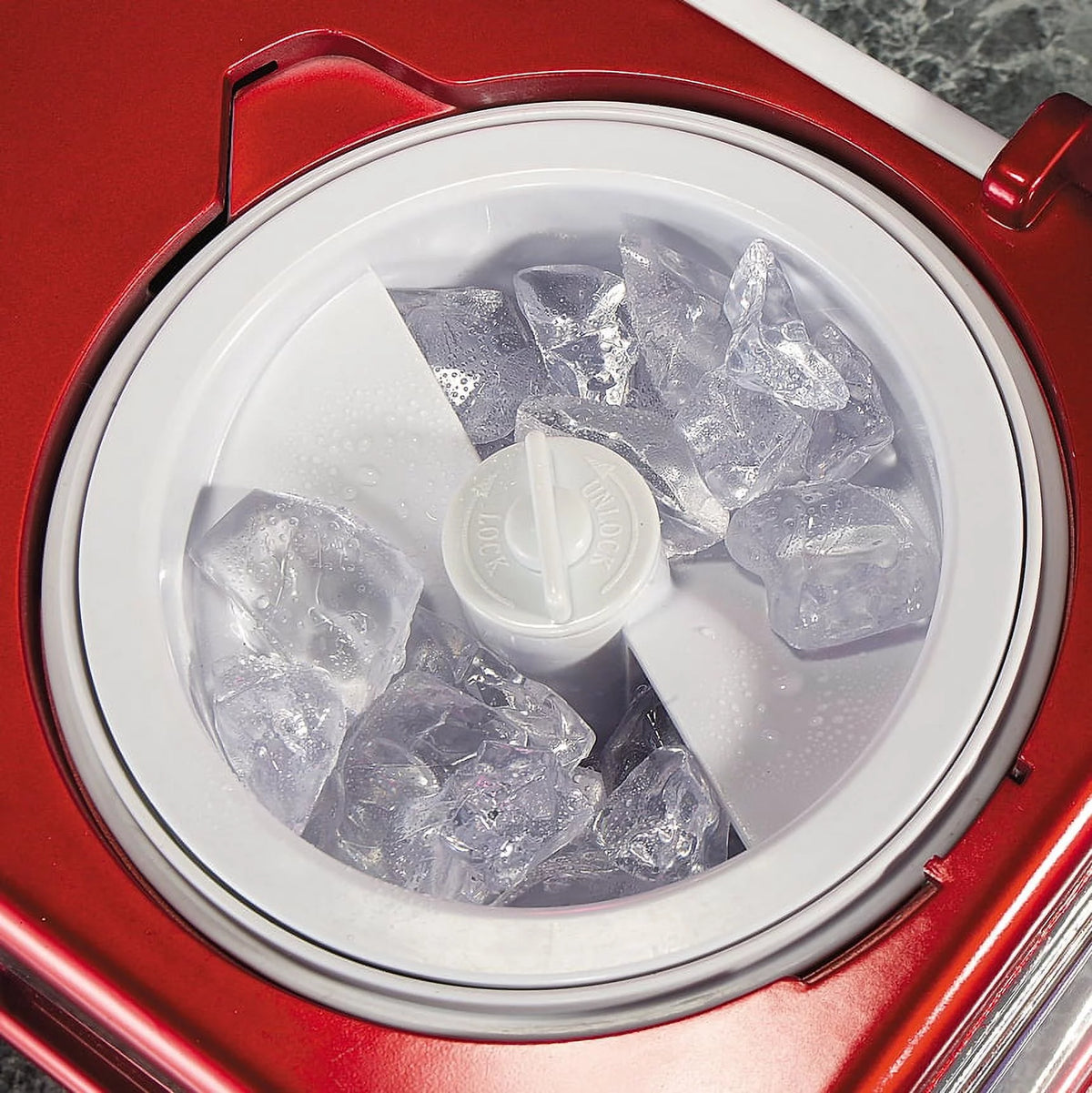 Red Snow Cone Maker with 2 Reusable Cones & Ice Scoop D332072