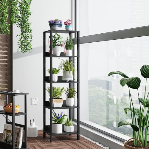 5-Tier Bookshelf with Anti-Fall Baffle S1306