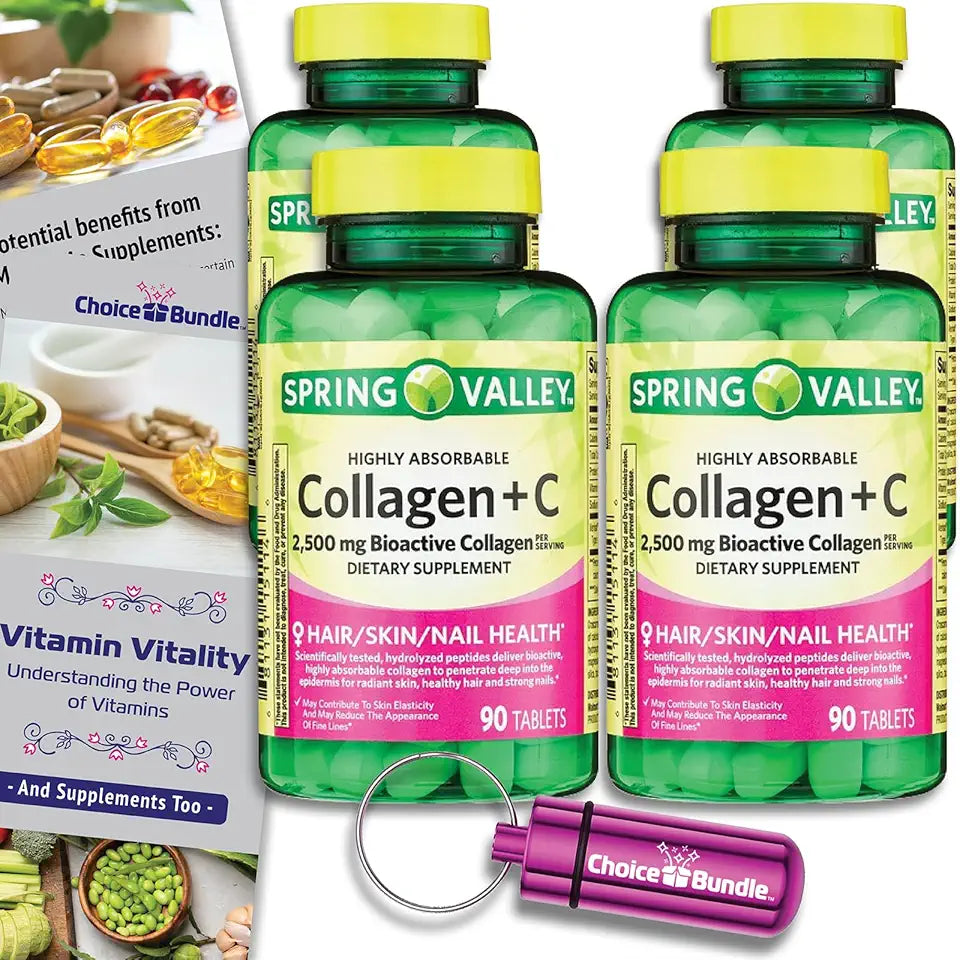 Collagen Vitamin C Tablets 2,500 mg 90 Ct 4 pk R506554