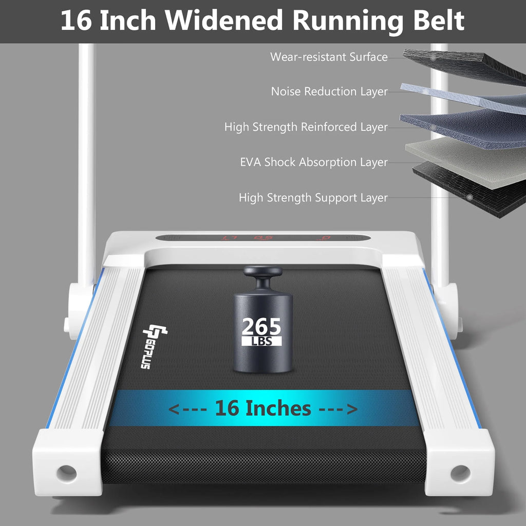 2.25HP 3-in-1 Folding Treadmill White P132