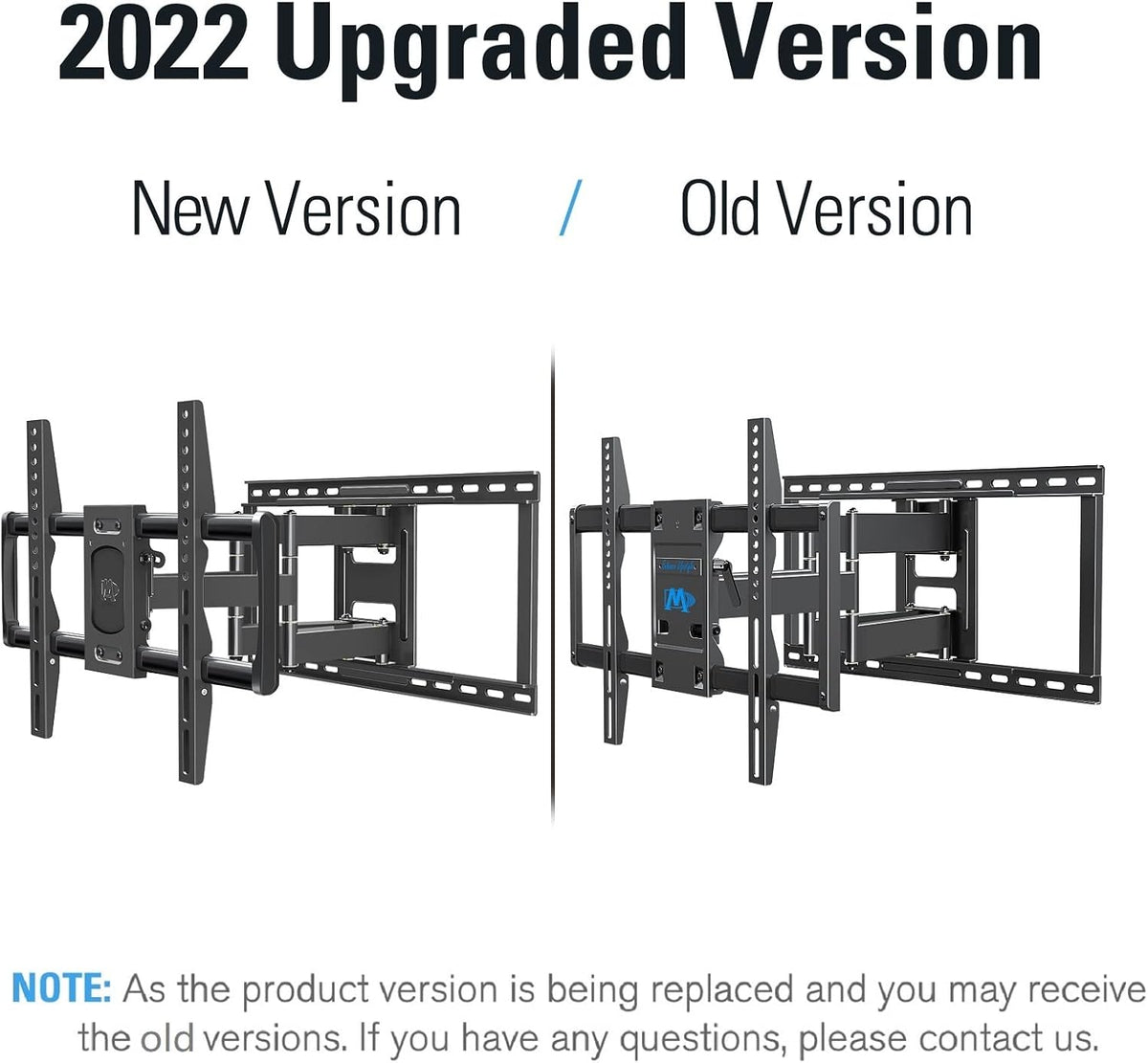 Full Motion TV Wall Mount Bracket for 42-75 Inch TVs, Max VESA 600x400mm, 132 lbs D4368