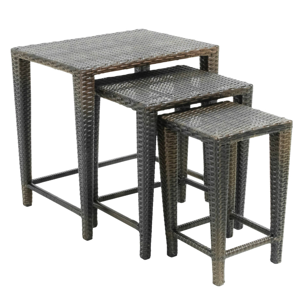 Wicker Nested Side Tables (Set of 3) S508334