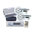 Marine MP3 USB Radio 4 x 6.5 Speakers 400 Watt Amp Stereo Cover F539