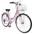 26 inch Commuter Bicycle with 7-speed, Baskets, Pink Y846