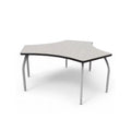 8 Desk Grey Nebula Laminate with 4 Adjustable Silver Legs G1434