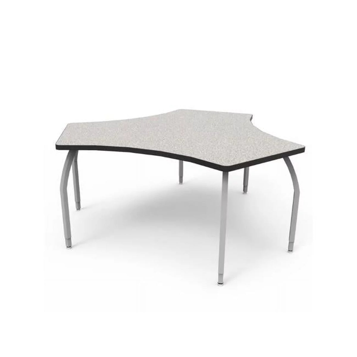 8 Desk Grey Nebula Laminate with 4 Adjustable Silver Legs G1434