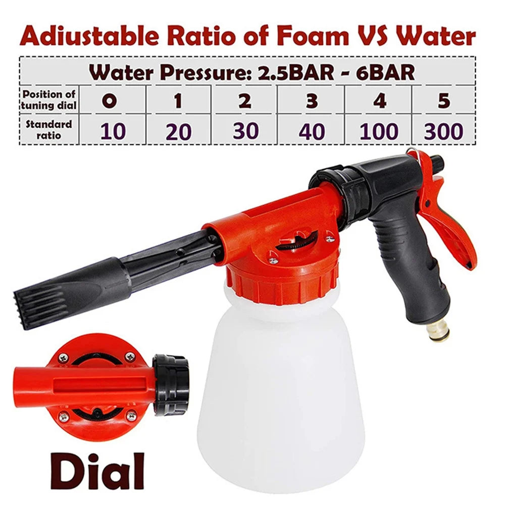 Foam Sprayer Nozzle Kit with 1 Liter Bottle Universal Connectors J851958
