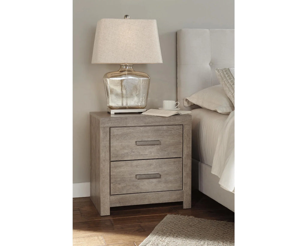 Gray 2 Drawer Nightstand N60973