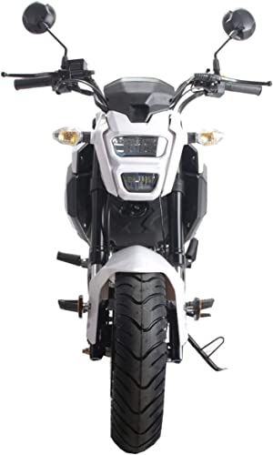 125cc Adult Motorcycle Gas Scooter Dirtbike Dual Sports Bike White H35175